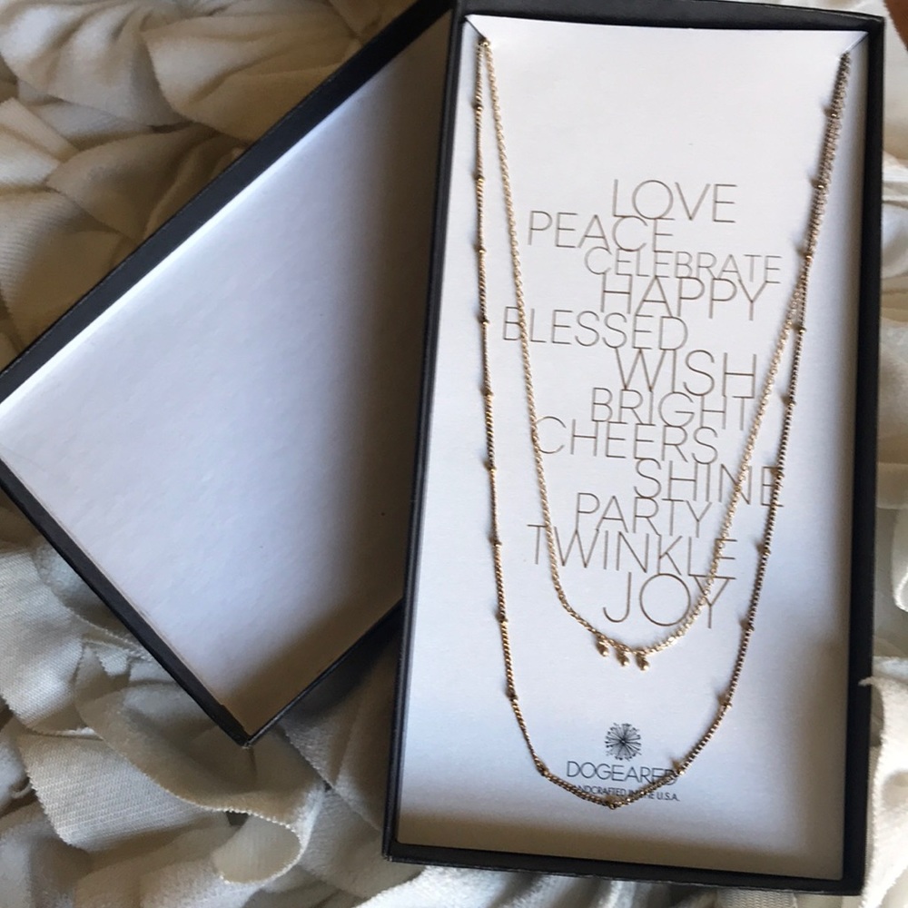 Dogeared necklace chain double strand